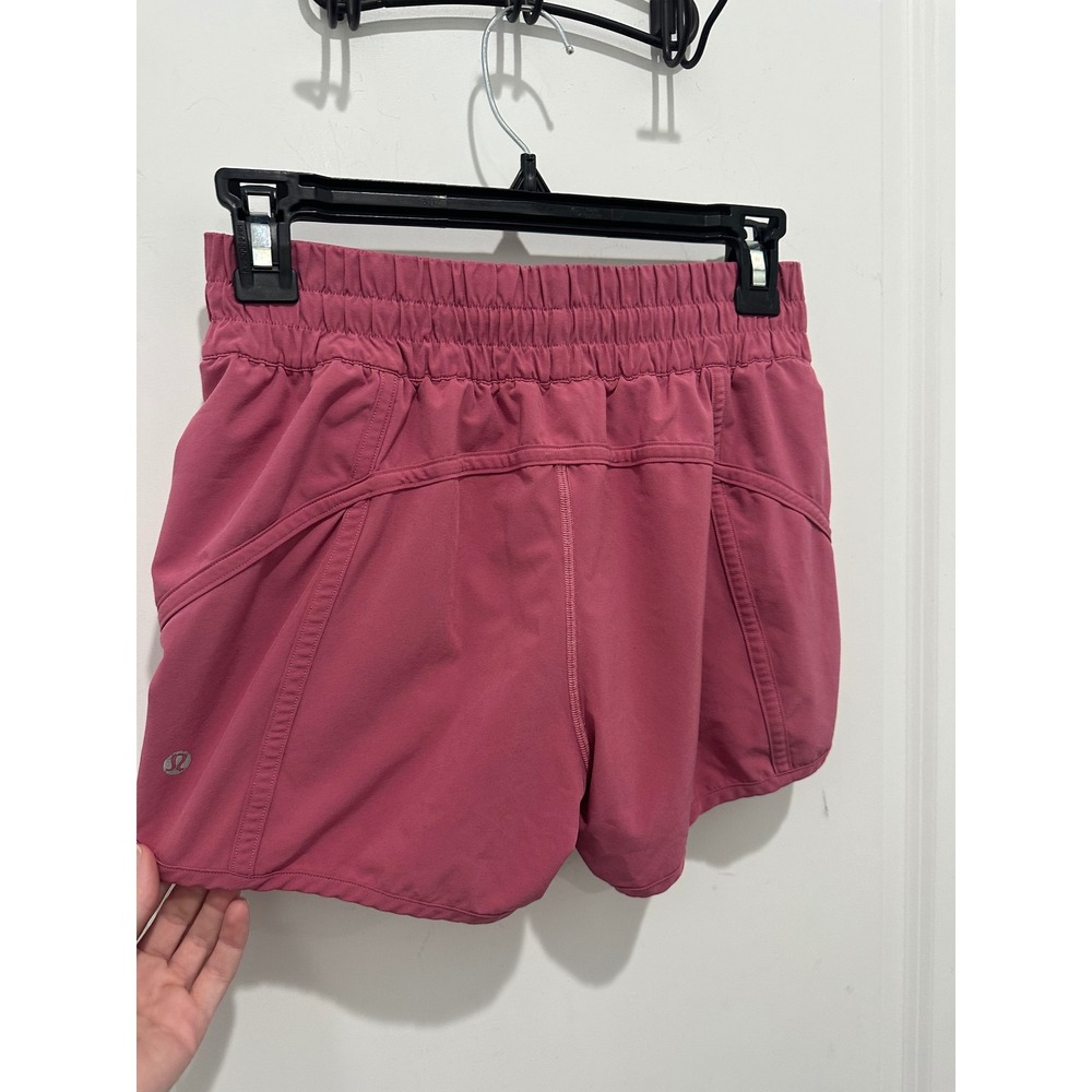 Lululemon Track V That Mid-Rise Lined Short 5 Pink Mauve Size 6 Running Shorts - Picture 6 of 6